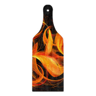 Fireball Abstrakt Art Paddel Schneidebrett