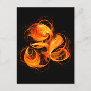 Fireball Abstrakt Art Postkarte