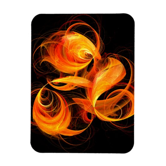 Fireball Abstrakt Art Premium Magnet (Vertikal)