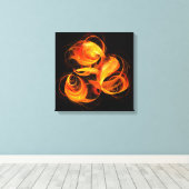 Fireball Abstrakt Art Quad Canvas Print Leinwanddruck (Insitu (Holzboden))