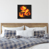 Fireball Abstrakt Art Quad Canvas Print Leinwanddruck (Insitu (Schlafzimmer))