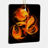 Fireball Abstrakt Art Square Ornament (Rechts)
