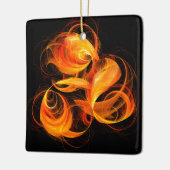 Fireball Abstrakt Art Square Ornament (Links)