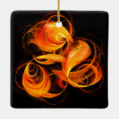 Fireball Abstrakt Art Square Ornament (Rückseite)
