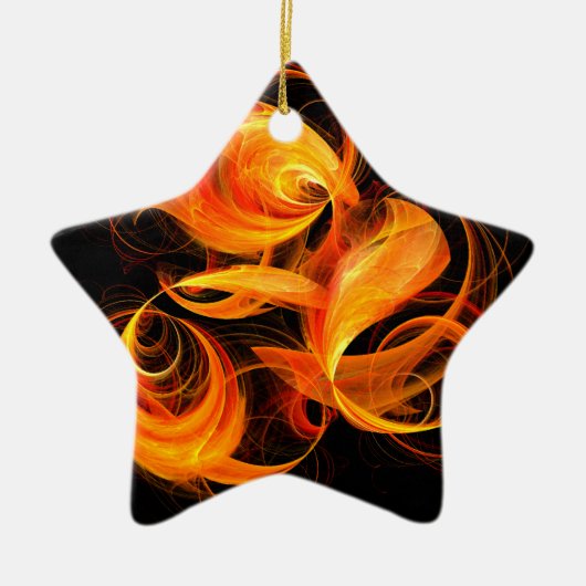 Fireball Abstrakt Art Star Ornament (Vorne)