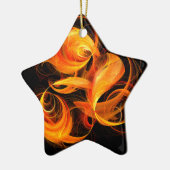 Fireball Abstrakt Art Star Ornament (Links)