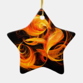 Fireball Abstrakt Art Star Ornament (Hinten)