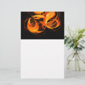 Fireball Abstrakt Art Stationery Briefpapier (Stehend Vorderseite)