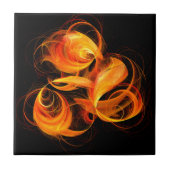 Fireball Abstrakt Art Tile Fliese (Vorderseite)