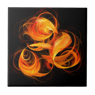 Fireball Abstrakt Art Tile Fliese