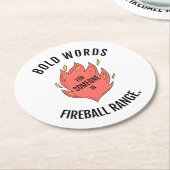 Fireball D&D-Untersetzer Runder Pappuntersetzer (Angewinkelt)