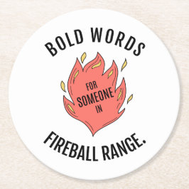 Fireball D&D-Untersetzer Runder Pappuntersetzer