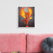 Fireball Dragon 8x10 Canvas Print Leinwanddruck (Insitu (Wohnzimmer))