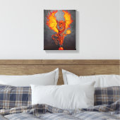 Fireball Dragon 8x10 Canvas Print Leinwanddruck (Insitu (Schlafzimmer))