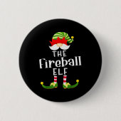 Fireball Elf Group Christmas Funny Pajama Party Button (Vorderseite)