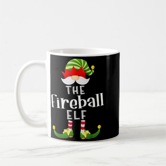 Fireball Elf Group Christmas Funny Pajama Party  Kaffeetasse (Links)