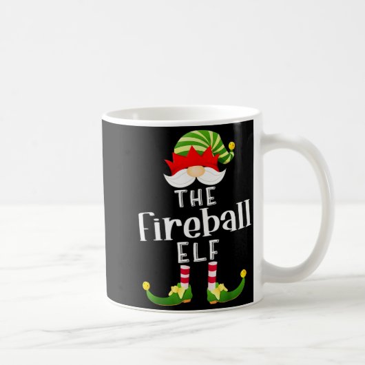 Fireball Elf Group Christmas Funny Pajama Party Kaffeetasse (Rechts)