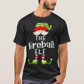 Fireball Elf Group Christmas Funny Pajama Party T-Shirt (Vorderseite)