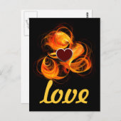 Fireball-Liebe Postkarte (Vorne/Hinten)