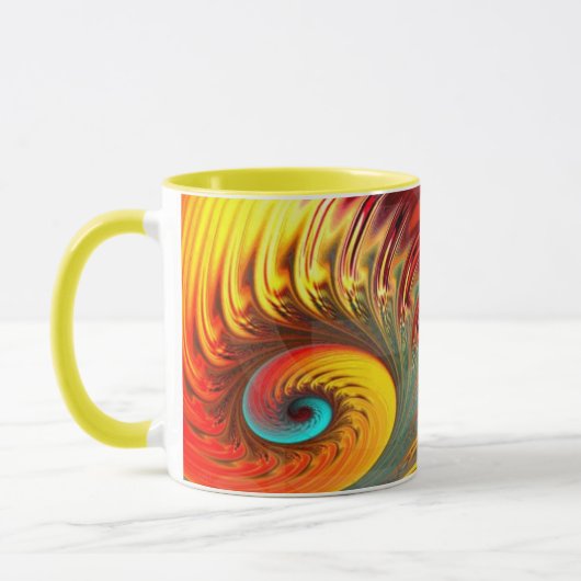 Fireball Mandelbrot Fraktal Spiral Tasse (Links)