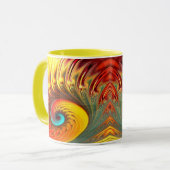 Fireball Mandelbrot Fraktal Spiral Tasse (Vorderseite Links)