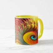 Fireball Mandelbrot Fraktal Spiral Tasse (VorderseiteRechts)