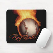 Fireball Muster Baseball Liebhaber Maus Pad Mousepad (Mit Mouse)