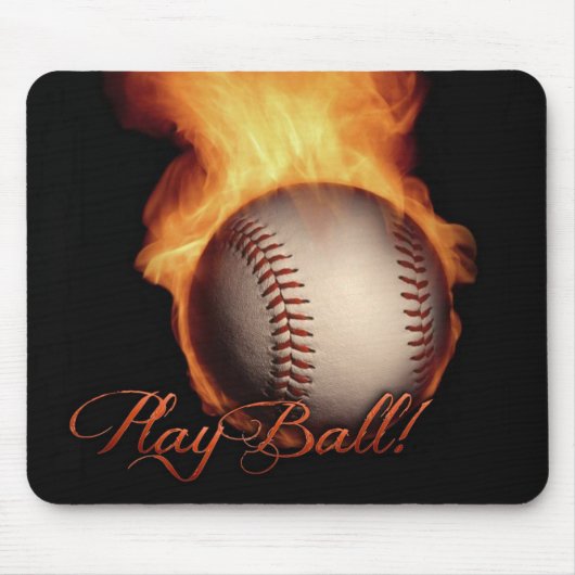 Fireball Muster Baseball Liebhaber Maus Pad Mousepad (Vorne)