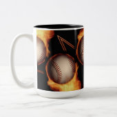 Fireball Muster Baseball Liebhaber Mug Zweifarbige Tasse (Links)