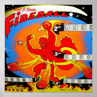 Fireball Pinball Poster