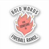 Fireball Range D&D-Aufkleber Aufkleber (Vorderseite)