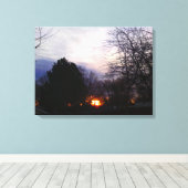 Fireball Sunrise Wrapped Canvas Leinwanddruck (Insitu (Holzboden))