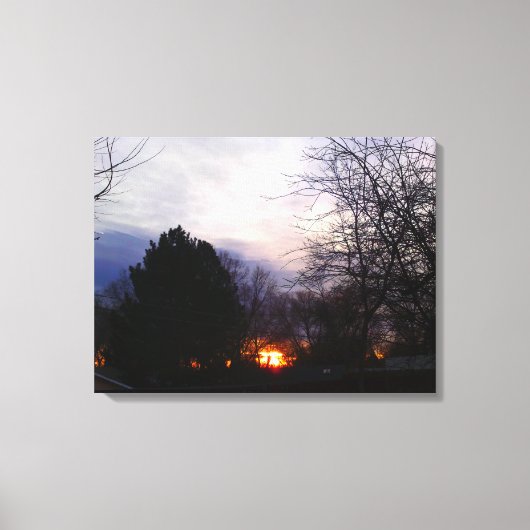 Fireball Sunrise Wrapped Canvas Leinwanddruck (Vorderseite)