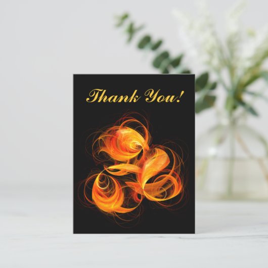 Fireball Vielen Dank Postkarte (Stehend Vorderseite)