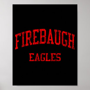 Firebaugh High School HS Firebaugh CA Vintage Poster