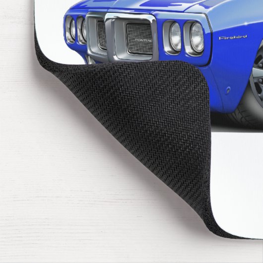 Firebird blaues Kabriolett 1969 Mousepad (Ecke)