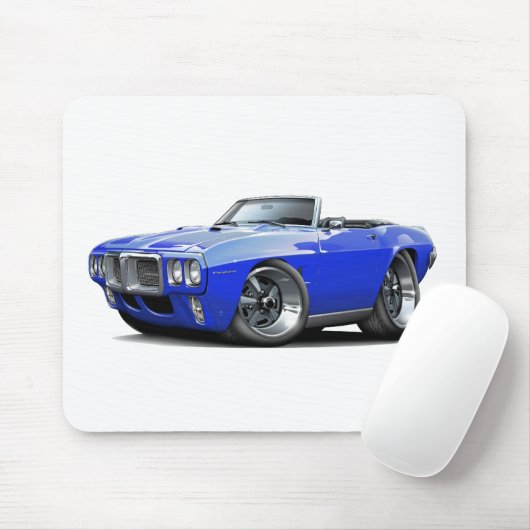 Firebird blaues Kabriolett 1969 Mousepad (Mit Mouse)