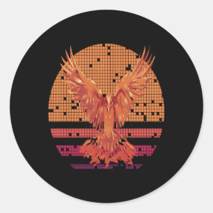 Firebird Fantasy Fantasy Phoenix Aufstieg von Ashe Runder Aufkleber