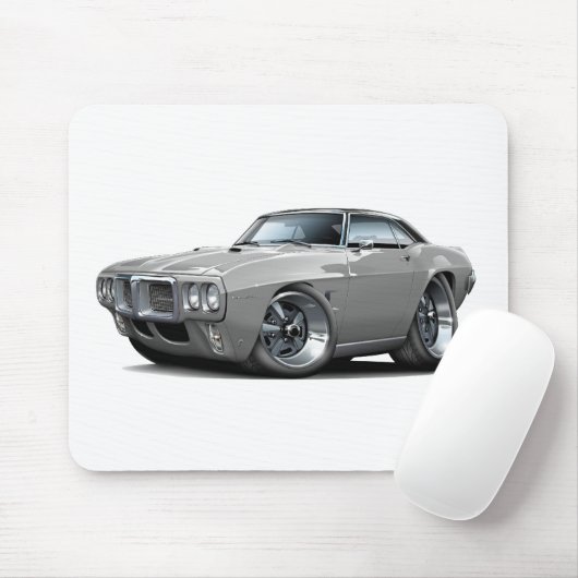 Firebird Grau-Schwarzes Spitzenauto 1969 Mousepad (Mit Mouse)