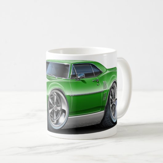 Firebird grünes Auto 1968 Kaffeetasse (VorderseiteRechts)
