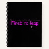 Firebird Leap Black und Pink Notizblock (Vorderseite)