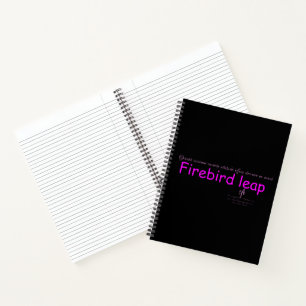 Firebird Leap Black und Pink Notizblock