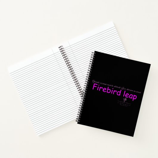Firebird Leap Black und Pink Notizblock (Innenseite)