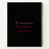 Firebird Leap Black und Pink Notizblock (Rückseite)