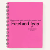 Firebird Leap Hot Pink und Black Notizblock (Vorderseite)