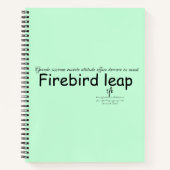 Firebird Leap Minze Grün und Schwarz Notizblock (Vorderseite)