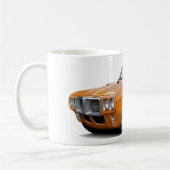 Firebird Orange-Schwarzes Spitzenauto 1969 Kaffeetasse (Links)