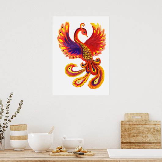 Firebird Phoenix Art Poster (Küche)