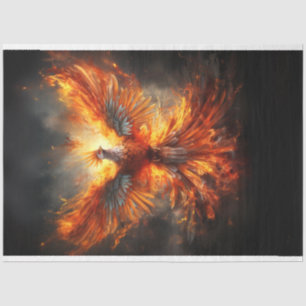 Firebird Phoenix auf Feuerlöschseite Seidenpapier