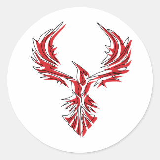 Firebird - Phoenix Runder Aufkleber